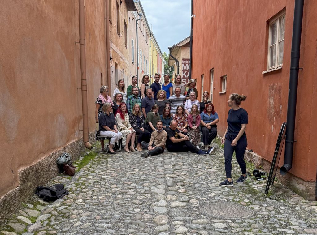 fotografering av lärarna i en gränd