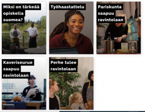 Kuvakaappaus Moodle-kurssin sisältövalikosta